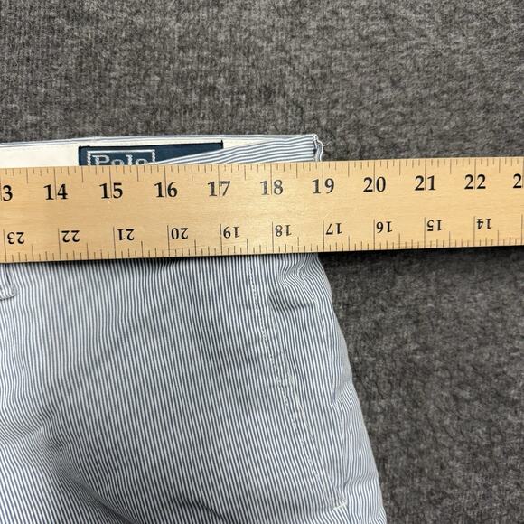 Polo Ralph Lauren Chino Pants Men's 38 X 30 Blue/White Pinstripe Slim Fit Cotton - Picture 6 of 8